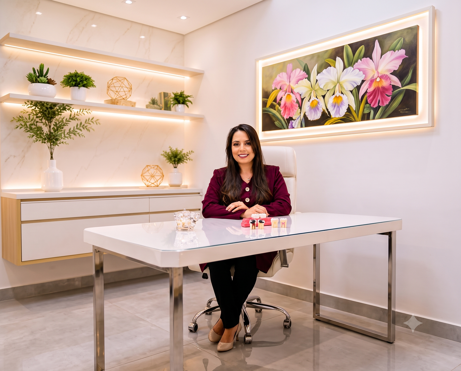 Dra. Camila Andrade em seu consultório
